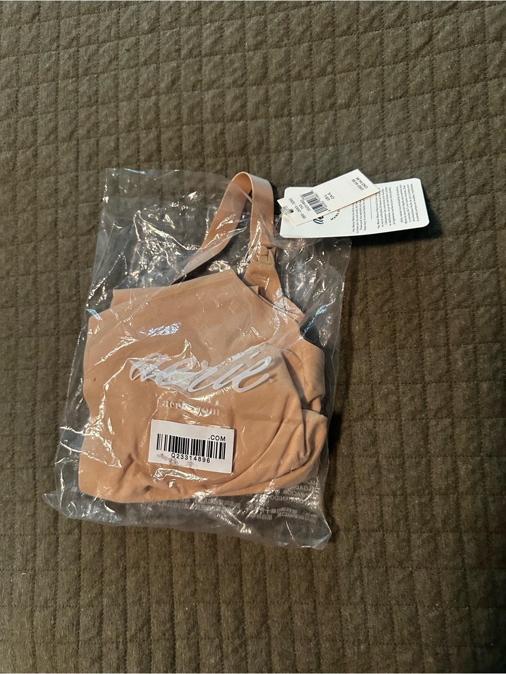 aerie beige nursing bra